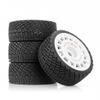 1/8 RC On-Road Tires & Plastic Street Wheels 17mm Hex, 3.94" OD  1/7 Rally Racing Tyres for 1:8 1:7 Touring, Drift Cars Compatible with Tamiya, HPI WR8, HSP, ARRMA, Redcat, Losi, Kyosho GT2 (WHITE) view 1