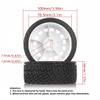 1/8 RC On-Road Tires & Plastic Street Wheels 17mm Hex, 3.94" OD  1/7 Rally Racing Tyres for 1:8 1:7 Touring, Drift Cars Compatible with Tamiya, HPI WR8, HSP, ARRMA, Redcat, Losi, Kyosho GT2 (WHITE) view 2