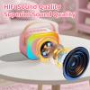 Mini Karaoke Machine for Kids Ages 3-12, Portable Bluetooth Speaker with 2 Wireless Microphone and LED Light Show for Kids 3 4 5 6 7 8 9 10 Year Old Girls Toys Birthday Gifts Toddler (Pink) view 2