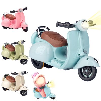 NixusHep Drca00 Scooter for Labubu, Scooter Toy with Light and Music, Have a Seat for Labubu Accessories, Mini Electric Doll Scooter Interactive Decor Desktop Ornaments (Blue)