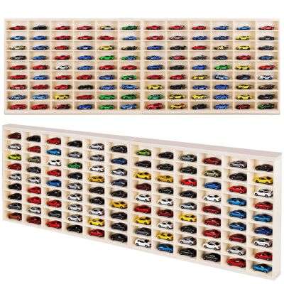 1:64 Model Car Wooden Display Case,108 Grids,Storage Display Shelf,for 1/64 Scale Toy Cars,Wall Mount ,Model car Display Organizer,Collapsible Toy Car Storage(Only One Case)