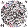100pcs Cute Kuromi Stickers, Kawaii Sanrio Cartoon Waterproof Vinyl Decal for Adult Kids Girl Teen Laptop, Travel Case, Phone, Bike, Water Bottle, Guitar, Computer, Skateboard (100pcs Kurom) view 1