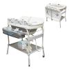 2 in 1 Baby Bathtub with Changing Table, DEYGIA Waterproof Diaper Changing Station Portable Changing Table Adjustable Height Nursery Organizer with Storage Rack for Newborn Infant Toddler, Cat Pattern view 1