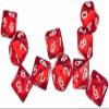 10Pcs Red D10 Polyhedral Dice Set, 10-Sided, High-Clarity, for Tabletop Games and Role-Playing Adventures view 1