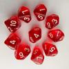 10Pcs Red D10 Polyhedral Dice Set, 10-Sided, High-Clarity, for Tabletop Games and Role-Playing Adventures view 4