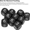 20Pcs Black Polyhedral Dice Set, 6-Sided Number Dice, 16mm, Round Corner, for Board Games and Teaching view 4