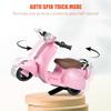 Adehevio Electric Doll Scooter for 17cm Doll,Funny Doll Accessories with Music and Lights, 360 Rotatable Plastic Scooter Decoration Batteries Not Included(Pink) view 4