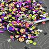 Multicolor Pumpkin Bat Halloween Polymer Clay Sprinkles Mix, Spooky Faux Sprinkles, Fimo Fake Sprinkles, Decoden Funfetti Jimmies (30g bag) view 1