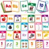 Alphabet & Number Flashcards, 36 Double-Sided Cards Uppercase & Lowercase Letter Cards, ABC, 123 & First Words Learning Cards for Preschool and Toddlers Learning (1 Reclosable Rings Attached) view 1