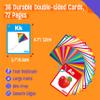 Alphabet & Number Flashcards, 36 Double-Sided Cards Uppercase & Lowercase Letter Cards, ABC, 123 & First Words Learning Cards for Preschool and Toddlers Learning (1 Reclosable Rings Attached) view 2
