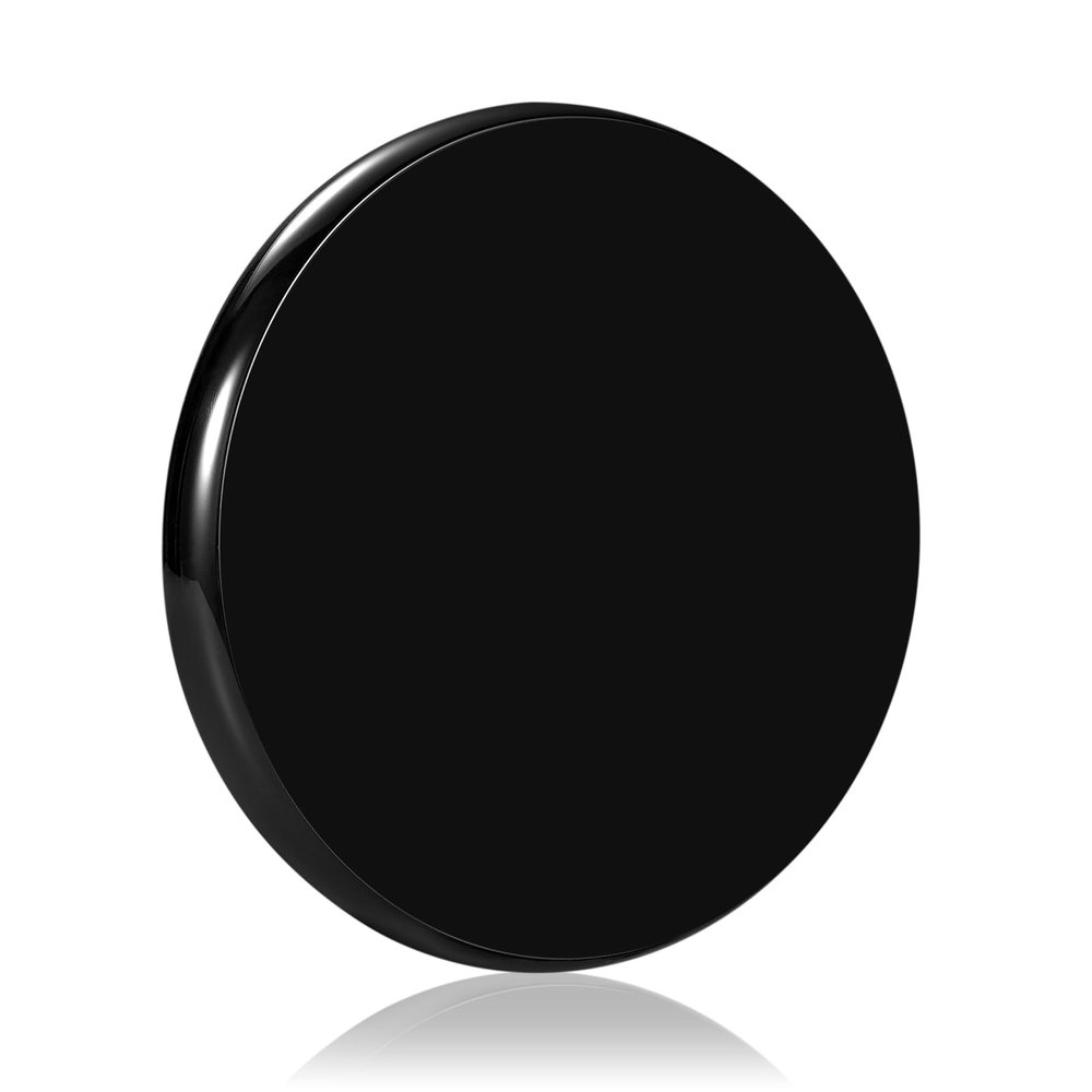 Optical Glass Spinning Top Base, Double Concave Crystal, Diameter 3.94"(100mm), Thicker 0.55"(14mm), Smoother Low Friction Helps Extend Spin Time, Impact-Resistant (S, Black)