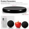 Optical Glass Spinning Top Base, Double Concave Crystal, Diameter 3.94"(100mm), Thicker 0.55"(14mm), Smoother Low Friction Helps Extend Spin Time, Impact-Resistant (S, Black) view 2