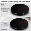 Optical Glass Spinning Top Base, Double Concave Crystal, Diameter 3.94"(100mm), Thicker 0.55"(14mm), Smoother Low Friction Helps Extend Spin Time, Impact-Resistant (S, Black) view 4