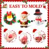 Capoda 18 Set Christmas DIY Craft Kit Christmas Air Dry Clay Kit Snowman Santa Claus Making Craft DIY Modeling Clay for Xmas Winter Holiday School Exchange Gifts Party Art Activities Supplies view 4