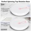 Optical Glass Spinning Top Base, Double Concave Crystal, Diameter 4.72"(120mm), Thicker 0.55"(14mm), Smoother Low Friction Helps Extend Spin Time, Impact-Resistant (L,White) view 4