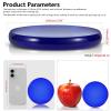 Optical Glass Spinning Top Base, Double Concave Crystal, Diameter 3.94"(100mm), Thicker 0.55"(14mm), Smoother Low Friction Helps Extend Spin Time, Impact-Resistant (S, Blue) view 2