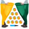 Granny Pants Yard Game for Adults & Kids - Giant Outdoor Tossing Game with Bouncy Balls, Backyard Party & Team Building Activity for Groups (YellowGreen) view 1