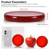 Optical Glass Spinning Top Base, Double Concave Crystal, Diameter 3.94"(100mm), Thicker 0.55"(14mm), Smoother Low Friction Helps Extend Spin Time, Impact-Resistant (S, Red) view 2