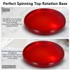 Optical Glass Spinning Top Base, Double Concave Crystal, Diameter 3.94"(100mm), Thicker 0.55"(14mm), Smoother Low Friction Helps Extend Spin Time, Impact-Resistant (S, Red) view 4