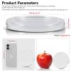 Optical Glass Spinning Top Base, Double Concave Crystal, Diameter 3.94"(100mm), Thicker 0.55"(14mm), Smoother Low Friction Helps Extend Spin Time, Impact-Resistant (S,Transparent) view 2