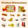33Pcs Pretend Play Kitchen Food Set Dessert Play Food Toy set Hamburger Hot Dog Fries Drink with Tray Playset, Detachable Play House Kitchen Accessories Role Toys for Kids Boys Girls Ages 3+ view 4