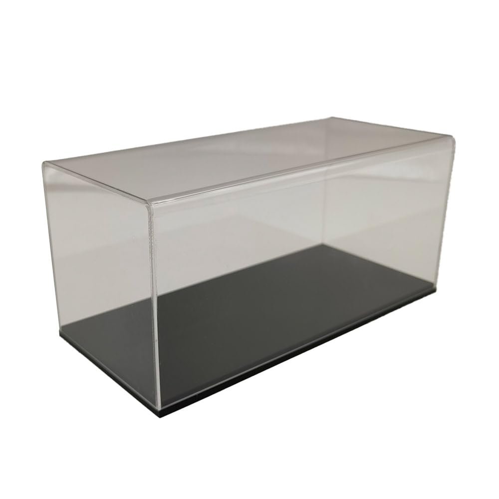 1pc 1:32 Clear Acrylic Case Display Box Transparent Storage Boxes W/ Faux Leather Base for Model Car Toys Collection