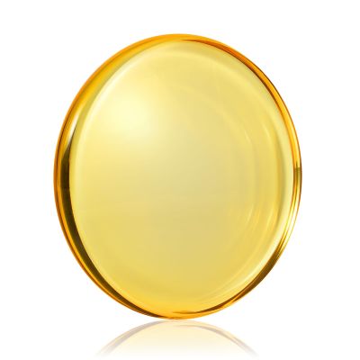 Optical Glass Spinning Top Base, Double Concave Crystal, Diameter 3.94"(100mm), Thicker 0.55"(14mm), Smoother Low Friction Helps Extend Spin Time, Impact-Resistant (S, Golden)
