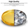 Optical Glass Spinning Top Base, Double Concave Crystal, Diameter 3.94"(100mm), Thicker 0.55"(14mm), Smoother Low Friction Helps Extend Spin Time, Impact-Resistant (S, Golden) view 3