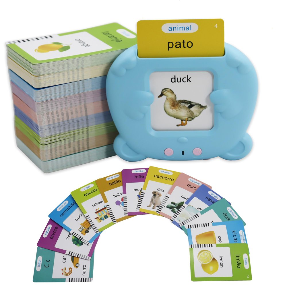 MAYAPHILOS 510 Sight Words Brazilian Portuguese and English Talking Flash Cards, Learn Portuguese for Kids Portuguese Language Learning Speech Therapy Toys for Toddlers