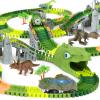 Flexible Dinosaur World Road Race, 277 PCS Dinosaur Race Car Track Set, Dinosaur Track Toys, for 3 4 5 6 7 Year & Up Old Boys view 1