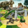 Flexible Dinosaur World Road Race, 277 PCS Dinosaur Race Car Track Set, Dinosaur Track Toys, for 3 4 5 6 7 Year & Up Old Boys view 2