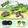 Flexible Dinosaur World Road Race, 277 PCS Dinosaur Race Car Track Set, Dinosaur Track Toys, for 3 4 5 6 7 Year & Up Old Boys view 3