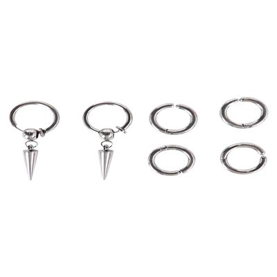Anime Cosplay Earrings Women Costume Accessory Props (Silver)