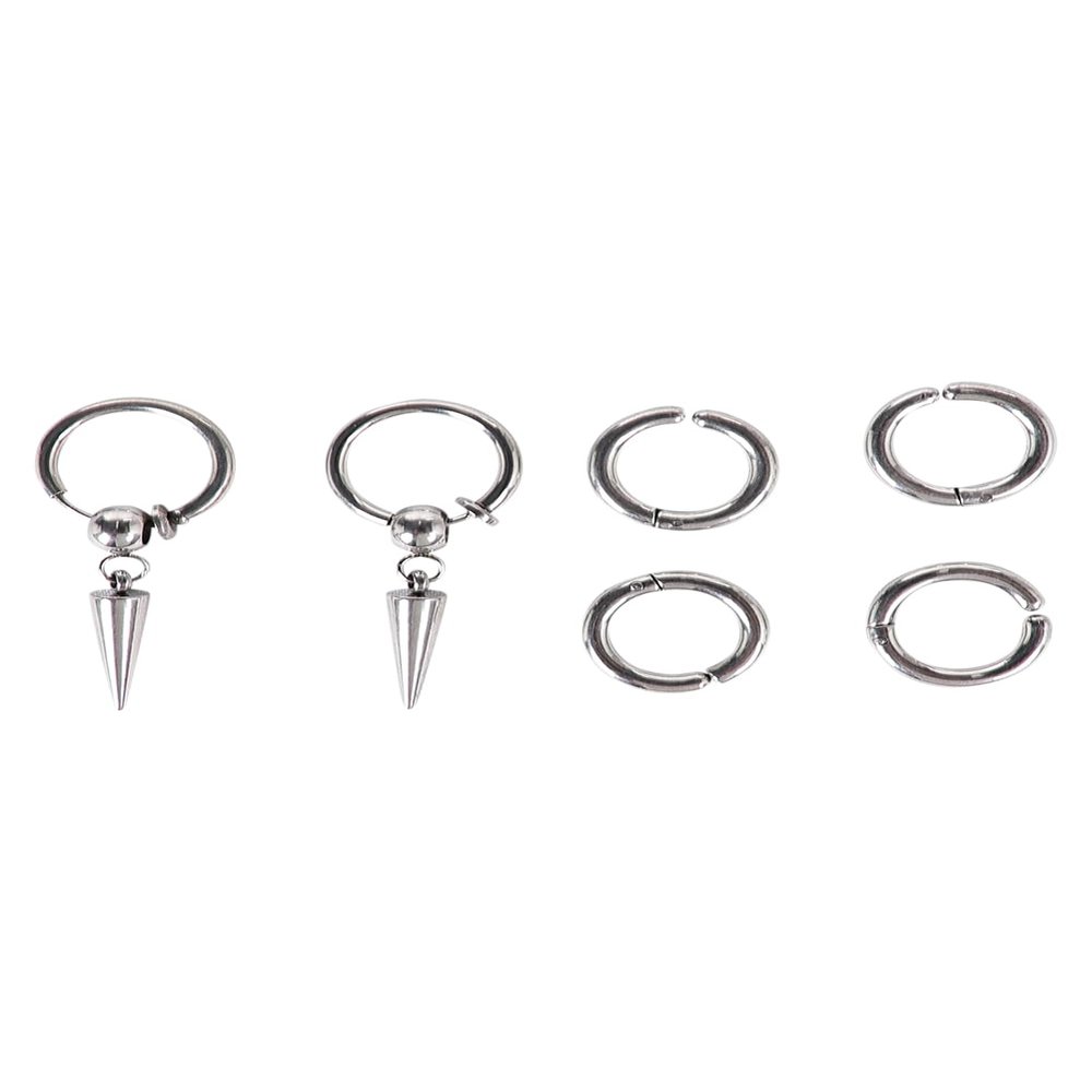 Anime Cosplay Earrings Women Costume Accessory Props (Silver)