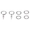 Anime Cosplay Earrings Women Costume Accessory Props (Silver) view 1