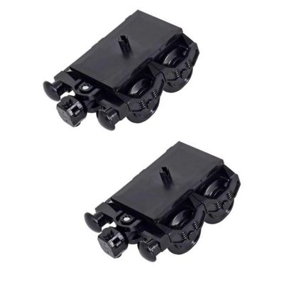 MOC City Creative Building Block Train Wheels, Black, 2-Piece Set, DIY Compatible with City Train Construction Sets