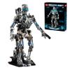 692PCS Mechanical Skeleton Robot Building Block Set3D Poseable Model with LED Light, Movable Linkage Gears, Display Stand, STEM Toys Gift for Kids & Adults Perfect for Horror Fans & Gothic Room Decor view 1