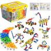 Afomida 156 PCS Creative Building Blocks Building Toy Set - Featuring Storage, Includes Dinosaur, Robot, Car, Spider, Dog, Animal Figure Building Toy Playset for Kids, Birthday Gift Ages 3+ (2) view 1