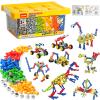 Afomida 215 PCS Creative Building Blocks Playset Toy - Featuring Storage, Includes Dinosaur, Robot, Car, Spider, Dog Figure, Learning Toy for Kids, Birthdays Gift for Kids, Boys and Girls Ages 4-7, 8+ view 1