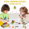 Afomida 215 PCS Creative Building Blocks Playset Toy - Featuring Storage, Includes Dinosaur, Robot, Car, Spider, Dog Figure, Learning Toy for Kids, Birthdays Gift for Kids, Boys and Girls Ages 4-7, 8+ view 3