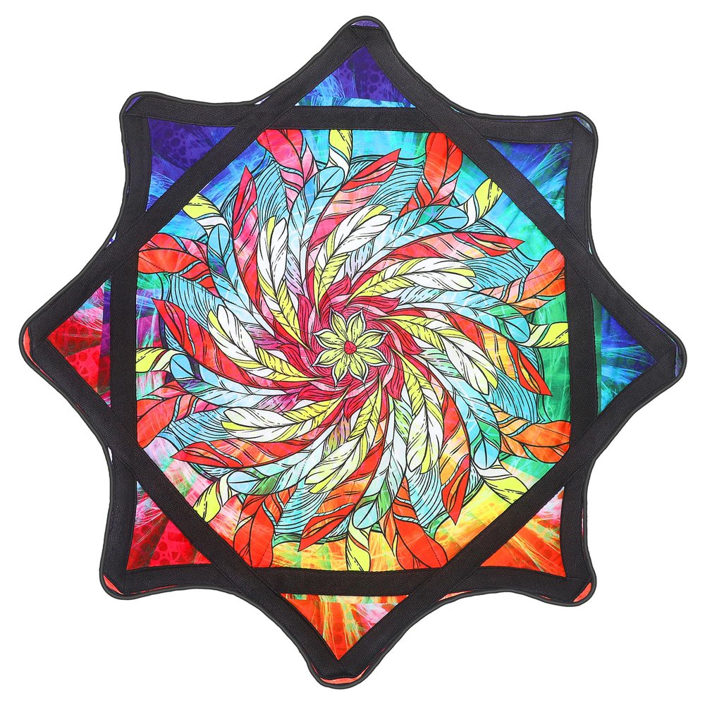 Beginner to Pro Spinning Cloth Flow Toy  Colorful Juggling Prop, 24.4 Inch 297 Grams, Flow Star Style (Plume)
