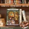 Cutefun Book Nook Kit - DIY Miniature Dollhouse Kit for Adults and Teens, 3D Wooden Puzzle Library Mini House Building Kit with LED Bookshelf Insert Decor Creative Gifts (Gallery Bookstore) view 3