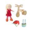 HABA Annelie 2011906001 Balance Bike Set with Annelie Doll, Wooden Wheel, Bicycle Helmet and Basket for Children from 18 Months view 3