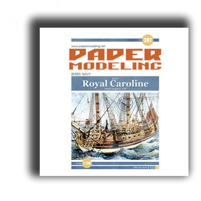 OREL387 1/100 Yacht Royal Caroline. Great Britain, 1749. Series: Navy Paper Model kit