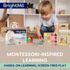 BrightM 8-in-1 Montessori Wooden Activity Toy for 3 Year Old Boys & Girls  Alphabet, Numbers, Shape Sorting & Xylophone  Preschool Educational Learning Set view 4