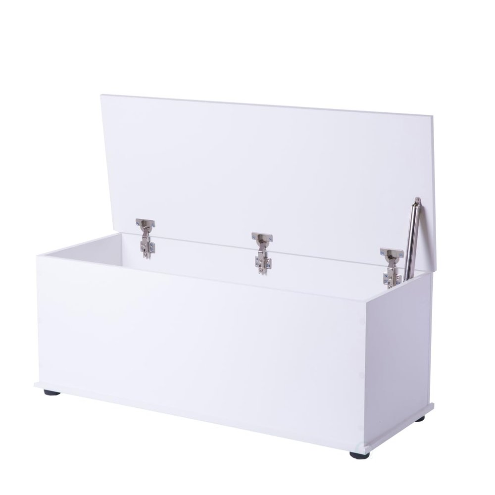 15.75 x 39.25 x 15.75 in. Wooden Storage Organizing Toy Box, White - Rectangle