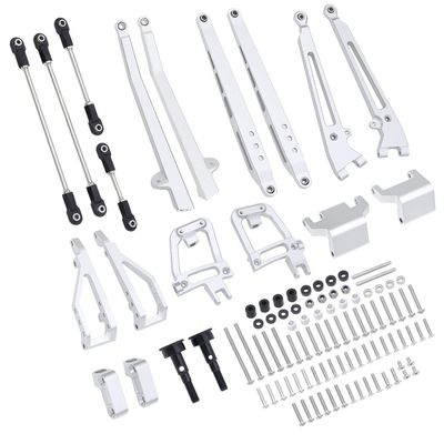 Aluminum 1/10 Twin I-Beam 2WD Pre-Runner Suspension Conversion Kit for SCX10 I II 90046 AXI03025,AXI90104, AX90059 Upgrade Parts(Silver)