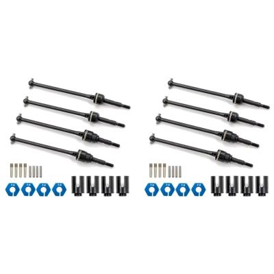 RC Cars Drive shafts Compatible with Traxxas for Slash for Rustler for Stampede for Hoss for VXL 4X4 1/10 RC Car Parts 8Pcs Steel Front Rear Drive Shaft CVD