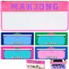 1 Pcs American Mahjong Bag and 4 Pcs mahjong line finder Strategy Tool for Beginners, Tiles Bag with Zipper & Embroidered Letters view 1