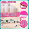 1 Pcs American Mahjong Bag and 4 Pcs mahjong line finder Strategy Tool for Beginners, Tiles Bag with Zipper & Embroidered Letters view 2